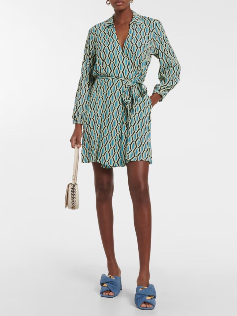 Velvet by Graham and Spencer Gabriella printed wrap minidress